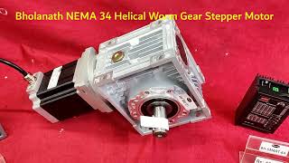 Nema 34 Helical Worm Gear Stepper Motor | Helical Worm Gear 15:1 | Bholanath | English