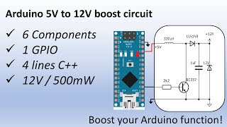 Arduino 5V to 12V Boost Converter