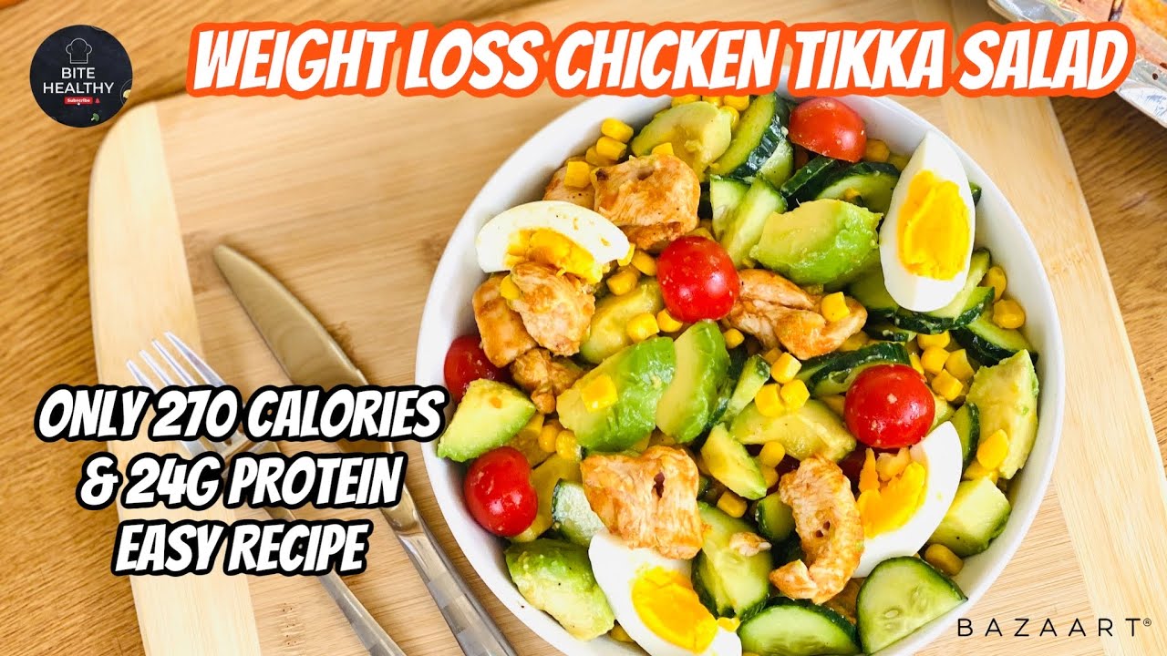 Weight Loss Chicken Tikka Salad l How To Make Low Calorie Chicken Salad l  High Protein Salad l BH