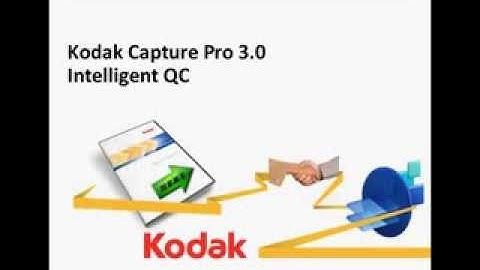Kodak Capture Pro 3 0  Intelligent QC