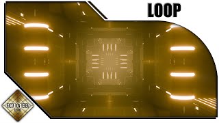 Free Background VJ Loop Footage | Golden Sci-Fi Tunnel #0822