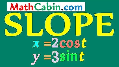 Parametric Curves Slope problem ! ! ! ! !