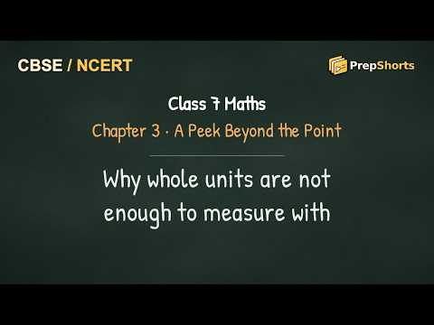 Class 7 Maths Ch 3 A Peek Beyond the Point | Why whole units are not enough to measure with