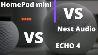 HomePod mini VS NestAudio VS Echo 4 : Comparatif des 3 enceintes connectés à moins de 100 euros