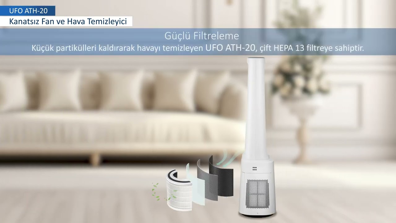 UFO ATH-20 Kanatsız Fan ve Hava Temizleyici | UFO Resmi Web Sitesi
