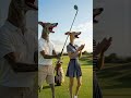 Bruno Plays Golf with His Girlfriend 🐶⛳️ This Is TOO Cute! #aidog #funnydogshorts #greyhound #golf