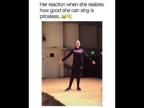 Girl Realizes That She Can Sing Like A Princess Her Reaction....