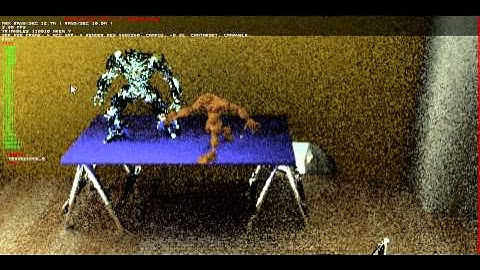 Real-time GPU path tracing: Brigade 2 ogre robot