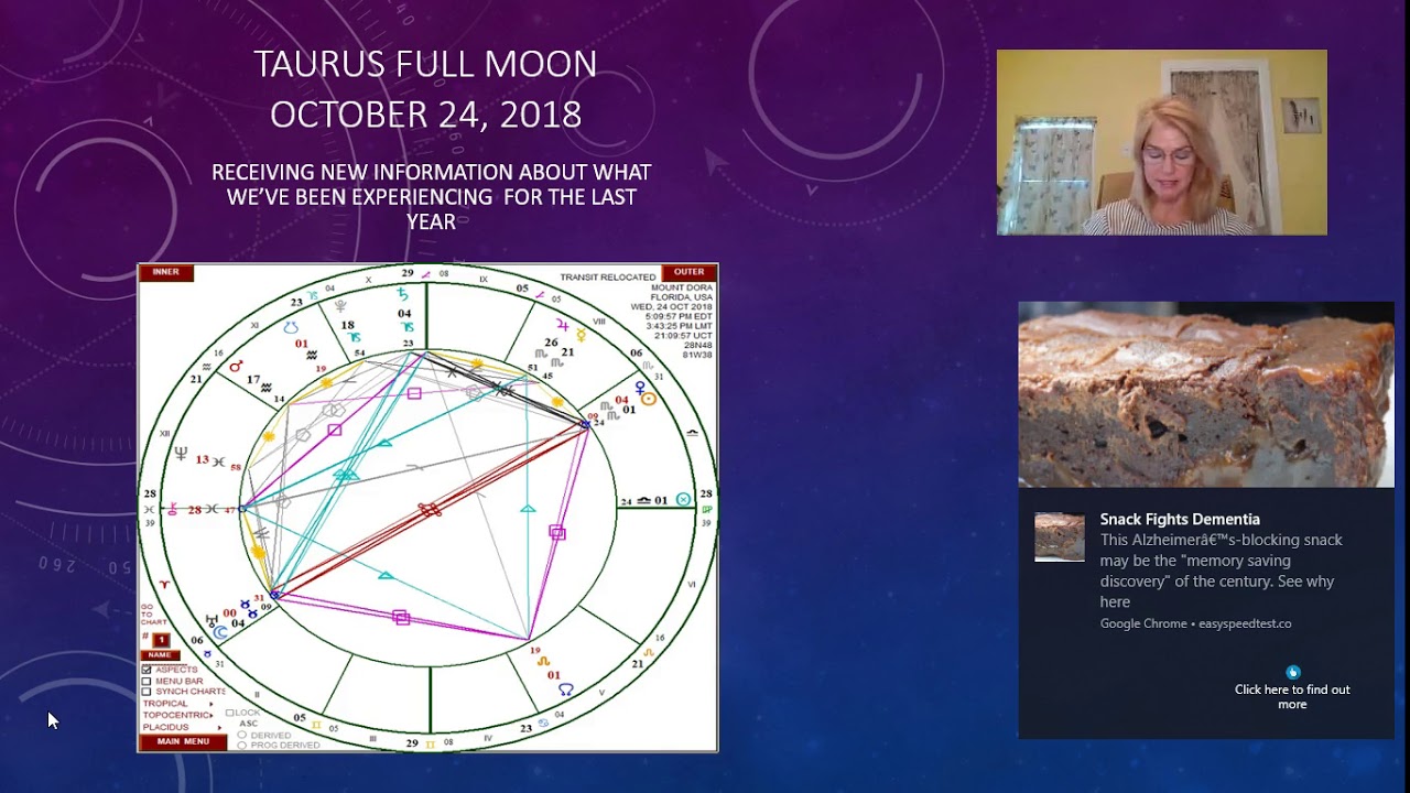 Taurus Full Moon October 24, 2018 - YouTube