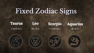 Fixed Zodiac Signs and Traits | Radhika Vashisht | #fixedsigns #zodiacsigns