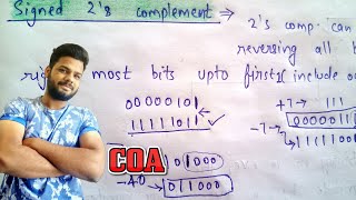 Signed Two's complement in fixed point representation in COA | COA | Lec-5