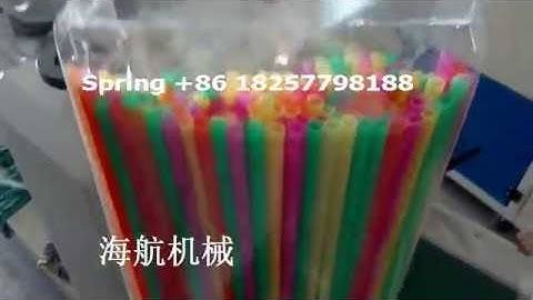 8mm 200pcs group drinking straw automaitc wrapping machine