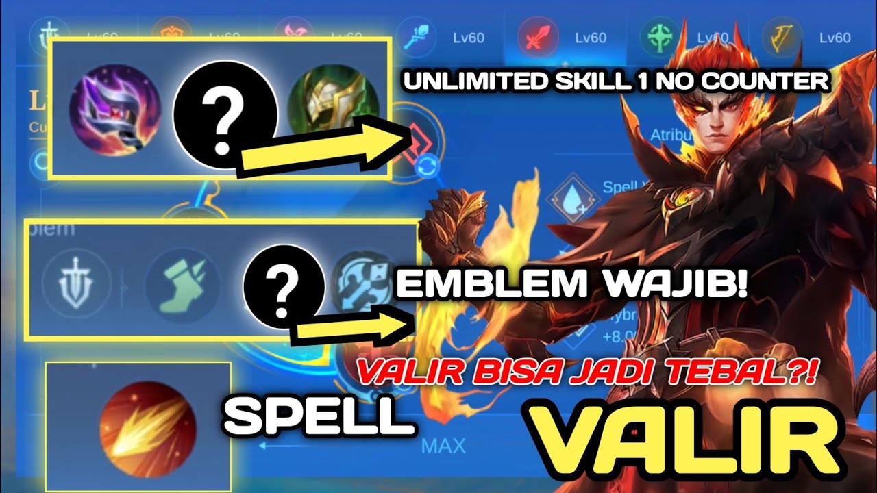 BASIC COMMON! VALIR TERSAKIT 2025 SETTING EMBLEM DAN BUILD VALIR TERSAKIT 2025 VALIR MOBILE LEGENDS