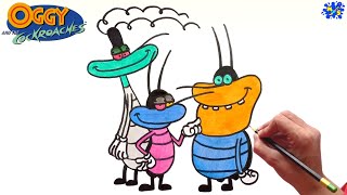 How To Draw Joey, Marky And Dee Dee Step By Step Oggy And The Roaches