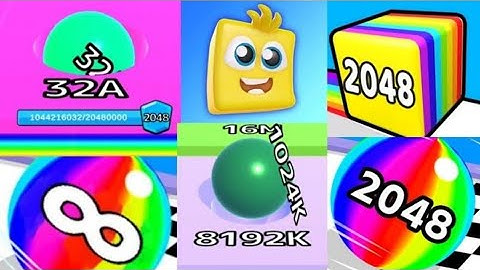 2048 | MAX LEVELS- Ball Run 2048 vs Ball Run Infinity vs Happy Cube 2048 gameplay #ballgamezone
