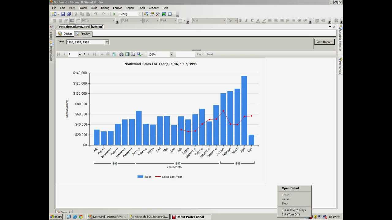 Ssrs Bar Chart Multiple Series