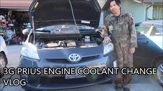 3G Toyota Prius Engine Coolant Change VLOG (2010-2015)
