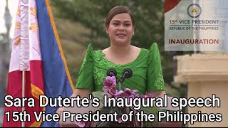 FULL SPEECH: VP SARA Z. DUTERTE INAUGURAL ADDRESS