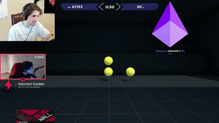 xQc tries to beat TenZ in gridshot