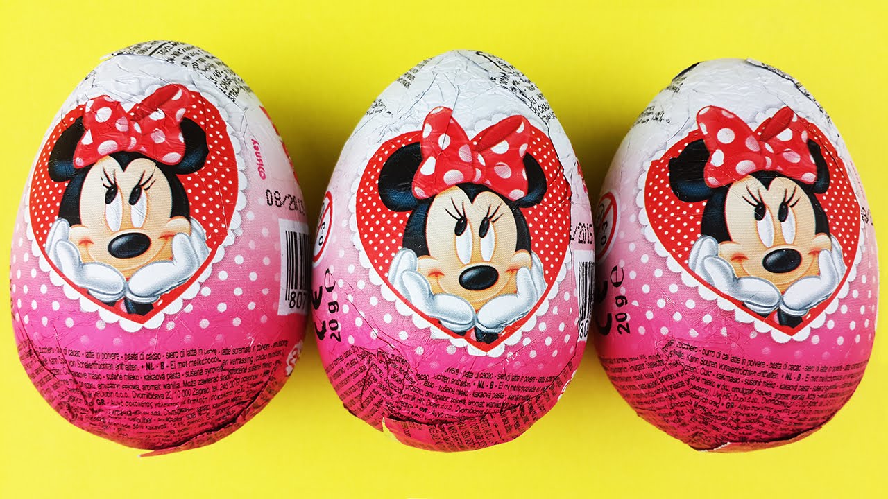 Minnie Mouse Surprise Eggs Opening Chocolate Surprise Eggs Toys YouTube