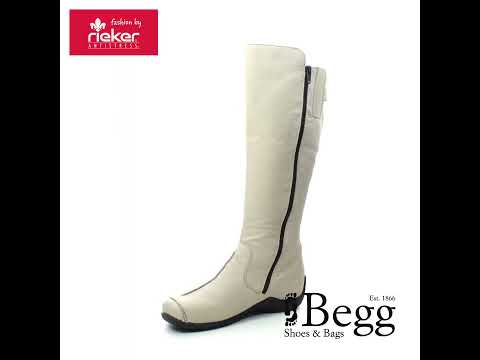 Rieker 79984-60 Off-white knee-high boots -