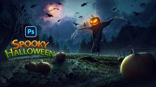 Halloween Cinematic Stock Photo Manipulation | October Special | Photoshop Tutorial screenshot 5