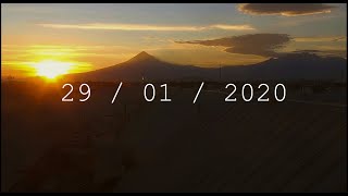 Hermoso Atardecer de Popocatepetl e Iztaccihuatl - México [Timelapse] [29/01/2020]