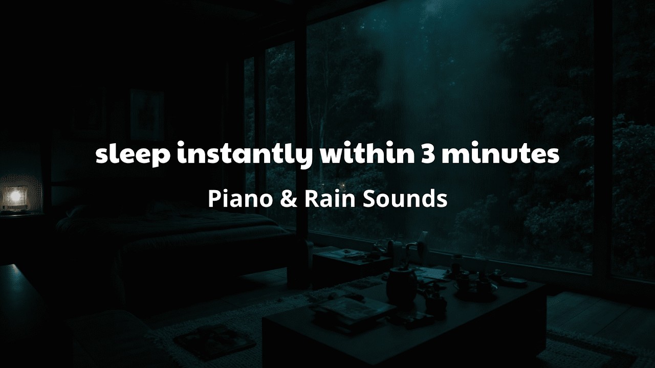 NO ADS |2 Hours of Deep Sleep with Peaceful Forest Rain Sounds and Gentle Piano Music for Relaxation