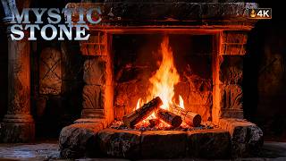 Ancient Wizard Temple Hearth 🔥 8 Hours of Crackling Fire Ambience for Sleep (4K)