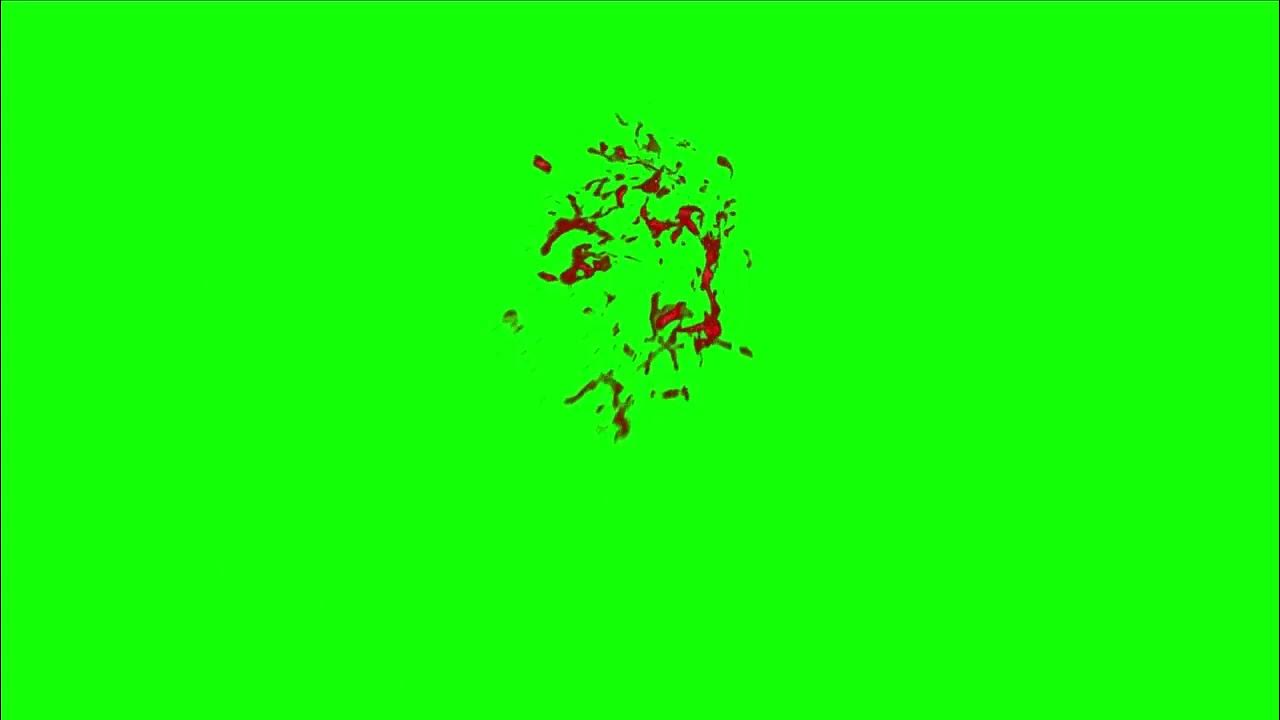 Blood Impact Variation 11 - Blood Splatter Green Screen Pack mp4 - YouTube