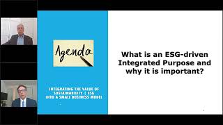 Webinar Series 2 of 3: Integrating Sustainability into your Small Business using the ESG Model