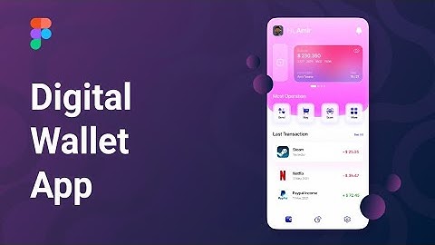 Glass Morphism E Wallet Mobile App | UI Design SpeedArt Tutorial in Figma