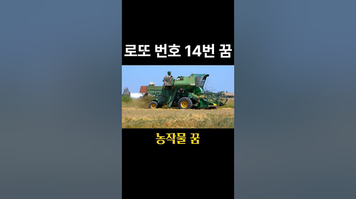 로또 번호 14번 꿈 #로또#당첨#번호#대박#꿈#해몽#꿈풀이