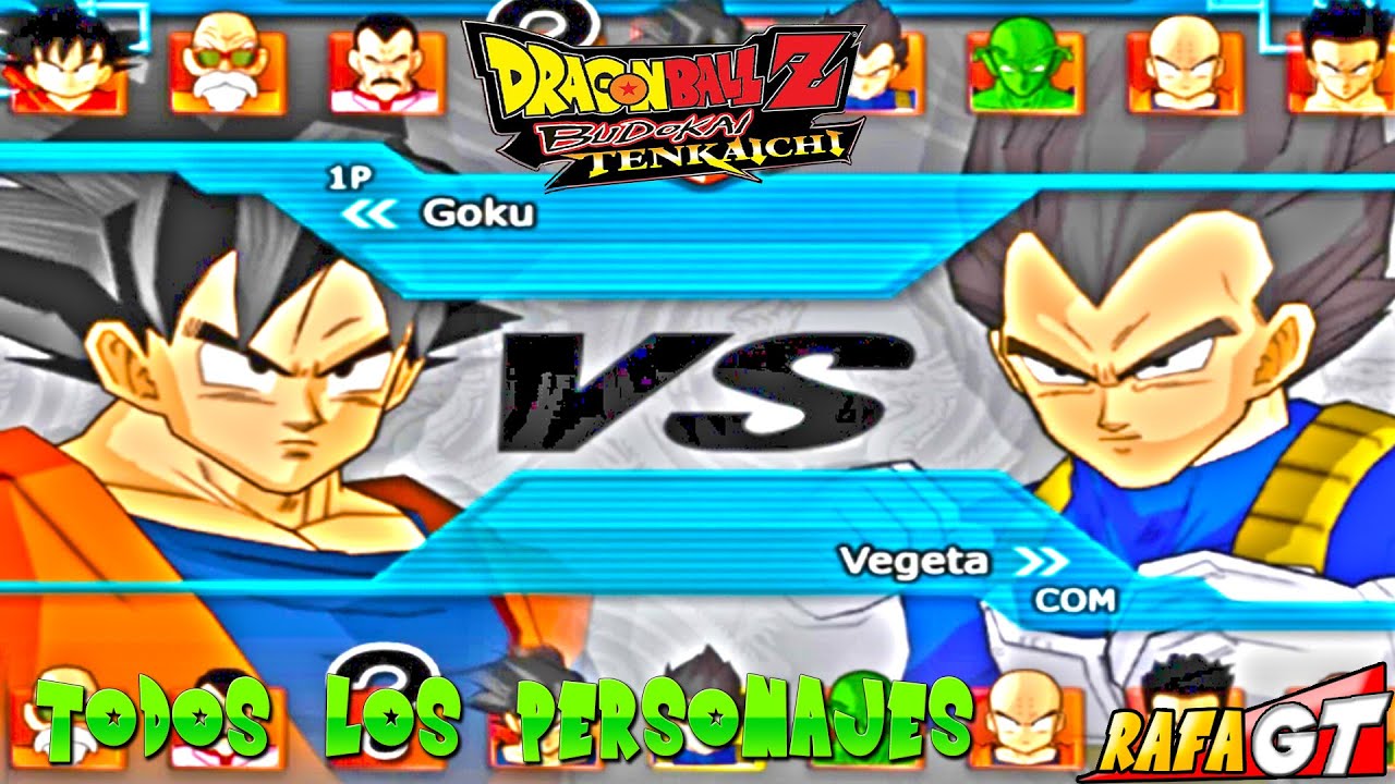 DRAGON BALL Z BUDOKAI TENKAICHI 1 ¡TODOS LOS PERSONAJES! - YouTube