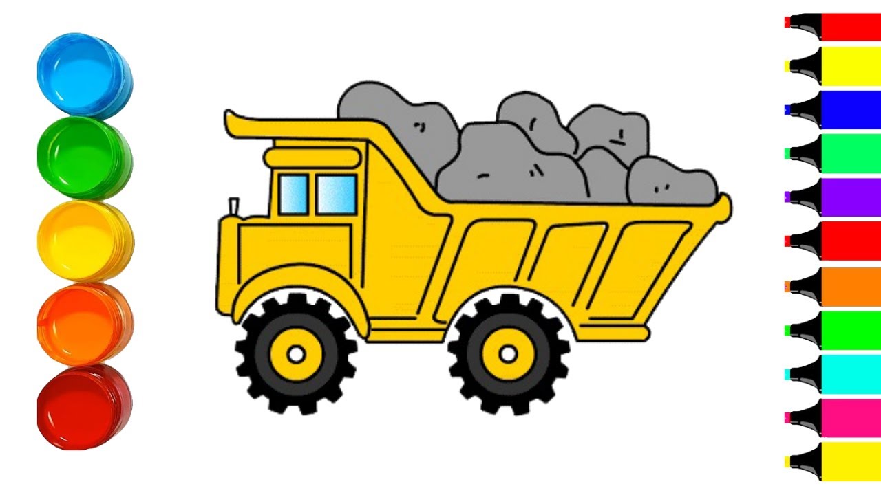 simple dump truck drawing