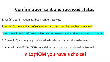 Log4OMV2 Confirmations