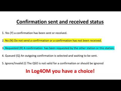Log4OMV2 Confirmations