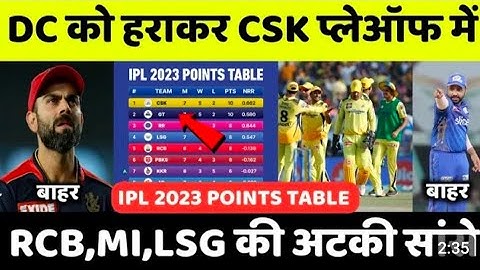 IPL 2023 TODAY POINTS TABLE | CSK vs DC AFTER MATCH POINTS TABLE |IPL 2023 POINTS TABLE
