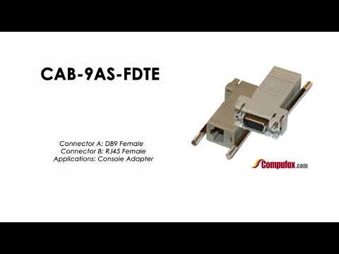 CAB-9AS-FDTE  |  Cisco Compatible DB9 Female to RJ45 Female Console Adapter