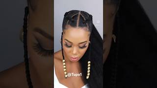 🔥Easy Hairstyle. Subscribe to my Channel (Tupo1) #hairstyle #boxbraids #protectivestyle  #braids
