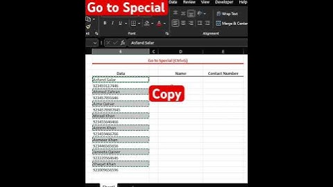 Go to Special #excel #exceltips #shorts #short #shortsfeed #shortvideo #ytshort