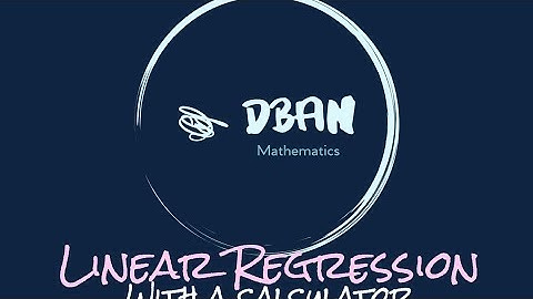 Linear Regression | Algebra1 | DBANMath