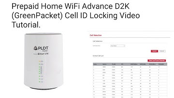 Prepaid Home WiFi Advance D2K (GreenPacket) Cell ID Locking Video Tutorial.