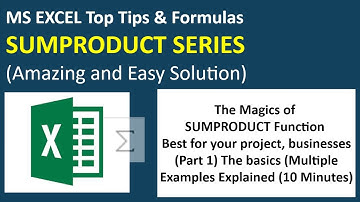 MS EXCEL SUMPRODUCT Formula Session 1 | Analysis with SUMPRODUCT | Excel Top Tips & Formulas