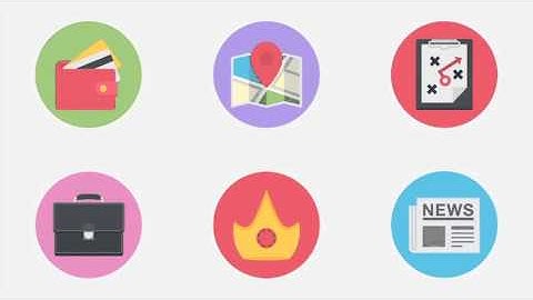 100 Seo & Business Modern Flat Animated Icons After Effects Template