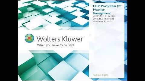 CCH® ProSystem fx® Practice Management: What