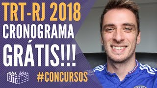 Cronograma / Plano de estudos GRÁTIS! Concurso TRT RJ AOCP 2018 TJAA