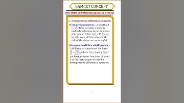 TS Eamcet| 2023 ||🖍 Defferential Equations for eamcet 2023 | Maths 2B concept 📓📕 Part 1