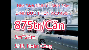 Nhà Giá Rẻ Đinh Đức Thiện chỉ 1.7 tỷ/ Căn 110m2 5*22m Cách Chợ Bình Chánh 5km. Sổ Riêng hoàn công