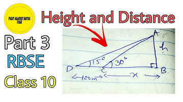 [ Ex 8 q15 and q16 ] Height and Distance | Class 10 Maths | RBSE | Maths Tricks | Part 3